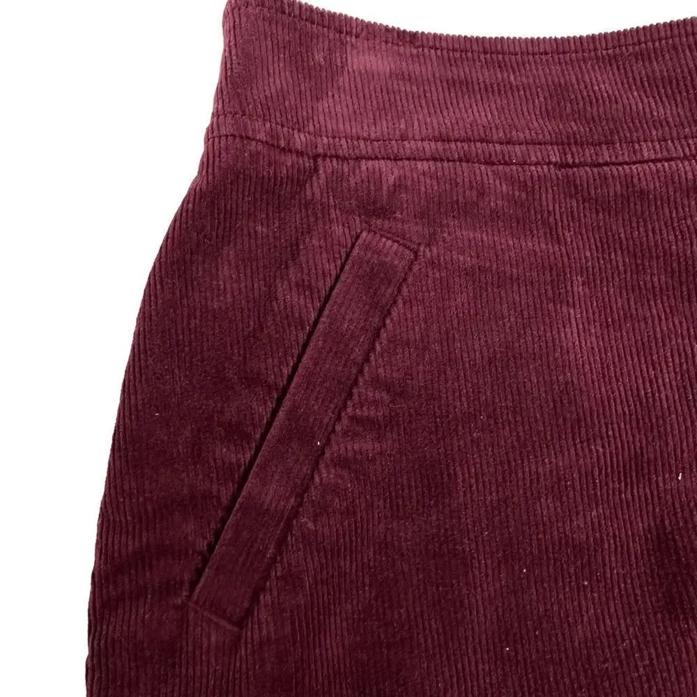 Loft Corduroy Burgundy Skirt size 0P